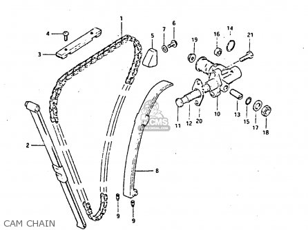 CAM CHAIN - GS450E 1988 (J) (E04 E22 E34 E75 E77)