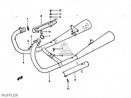 MUFFLER - GS450E 1988 (J) (E04 E22 E34 E75 E77)