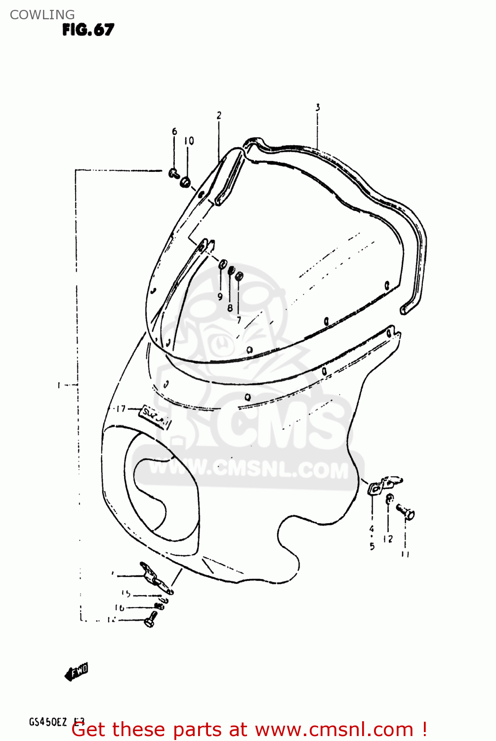 COWLING GS450ET 1980 (T) USA (E03)