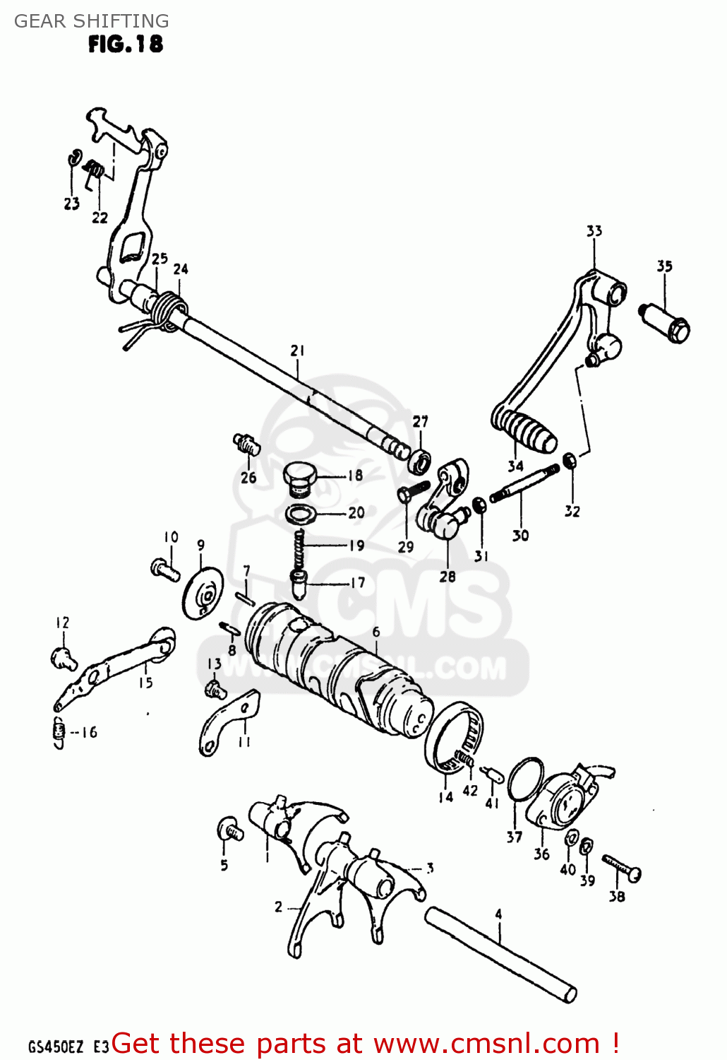 GEAR SHIFTING GS450ET 1980 (T) USA (E03)