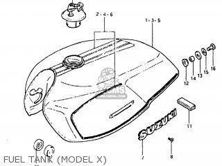 FUEL TANK (MODEL X) - GS450ET 1980 (T) USA (E03)