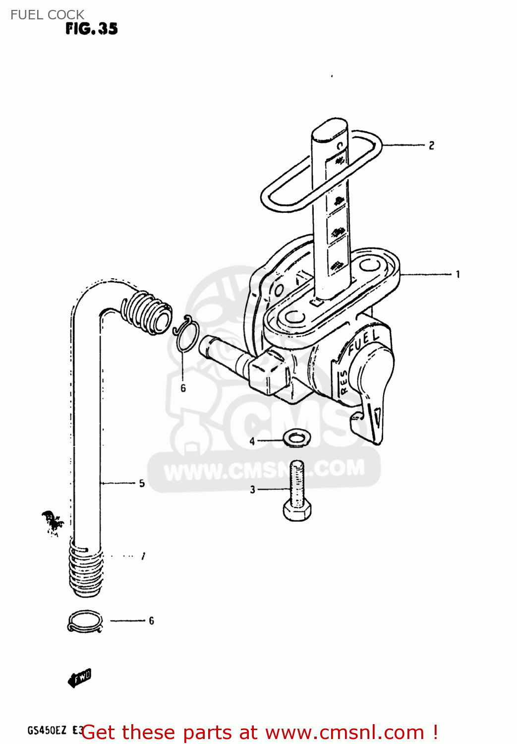 FUEL COCK GS450ET 1981 (X) USA (E03)