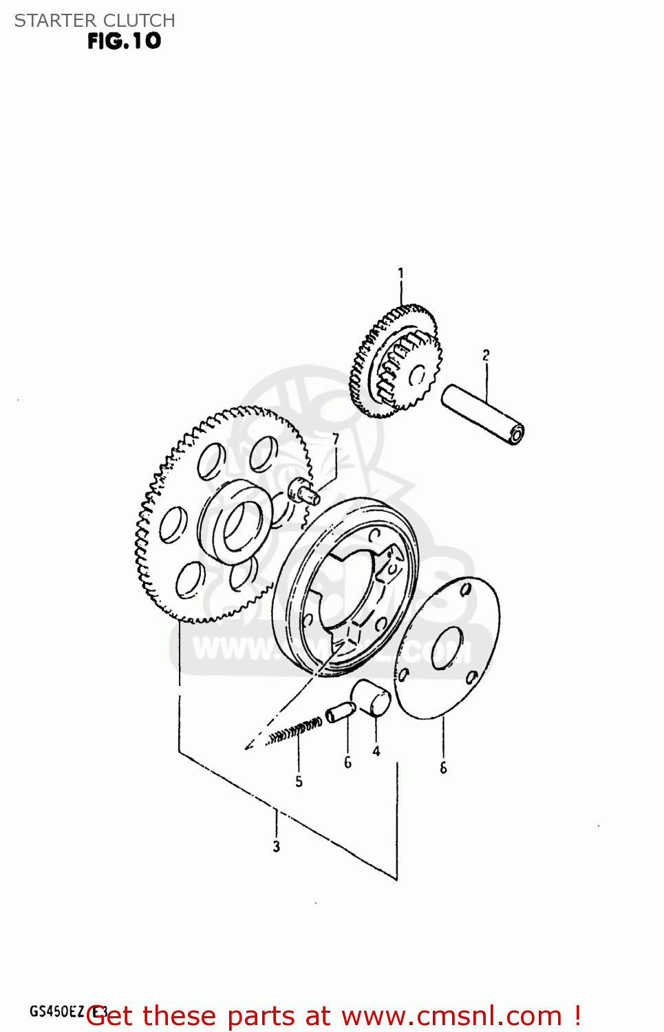 STARTER CLUTCH GS450ET 1981 (X) USA (E03)