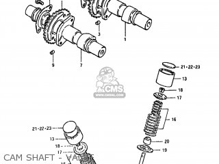 CAM SHAFT - VALVE - GS450ET 1981 (X) USA (E03)