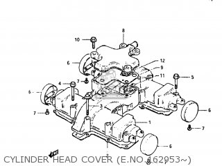 CYLINDER HEAD COVER (E.NO.162953~) - GS450ET 1981 (X) USA (E03)