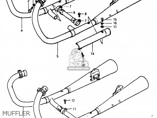 MUFFLER - GS450ET 1981 (X) USA (E03)