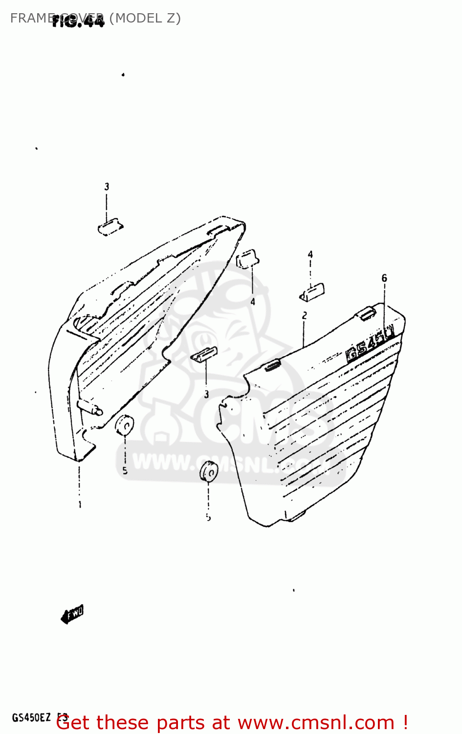 FRAME COVER (MODEL Z) GS450ET 1982 (Z) USA (E03)