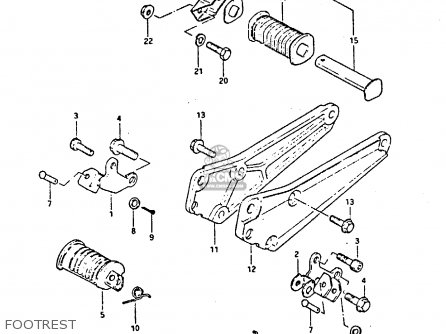 FOOTREST - GS450EU 1988 (J) GERMANY (E22)