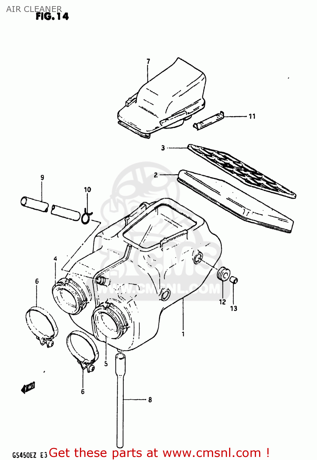 AIR CLEANER GS450EX 1980 (T) USA (E03)