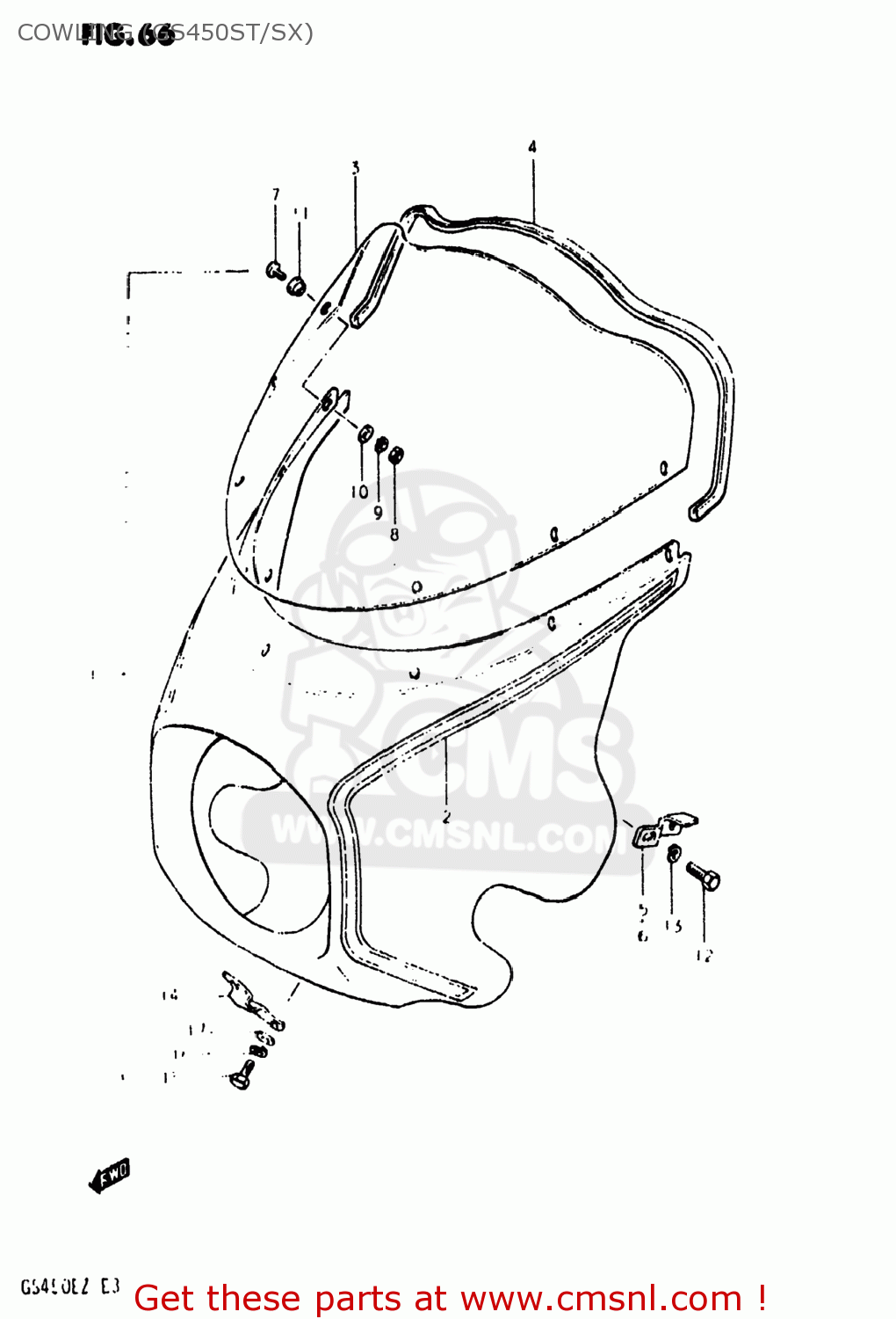 COWLING (GS450ST/SX) GS450EX 1980 (T) USA (E03)