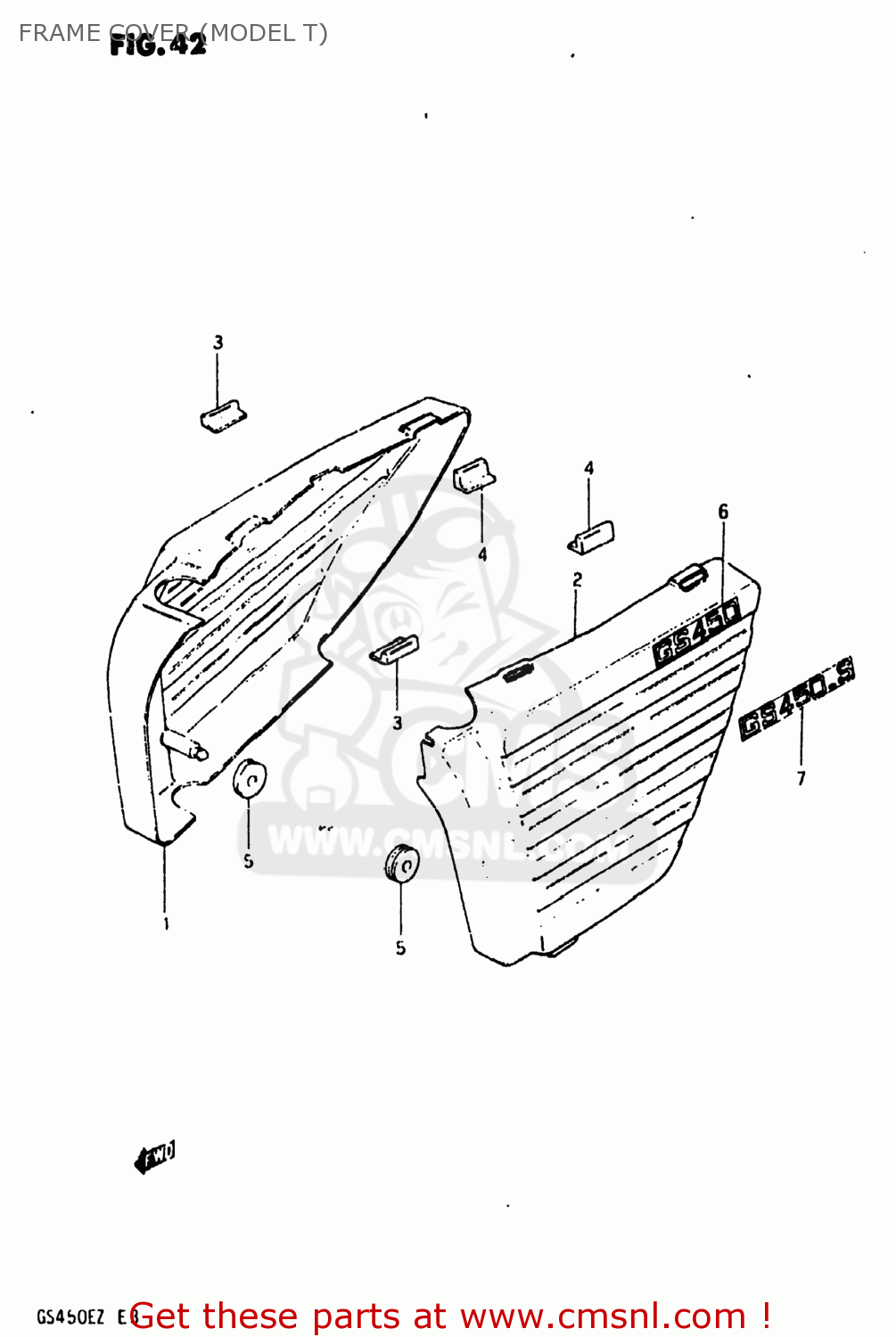 FRAME COVER (MODEL T) GS450EX 1980 (T) USA (E03)