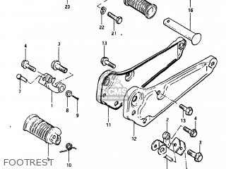 FOOTREST - GS450EX 1980 (T) USA (E03)