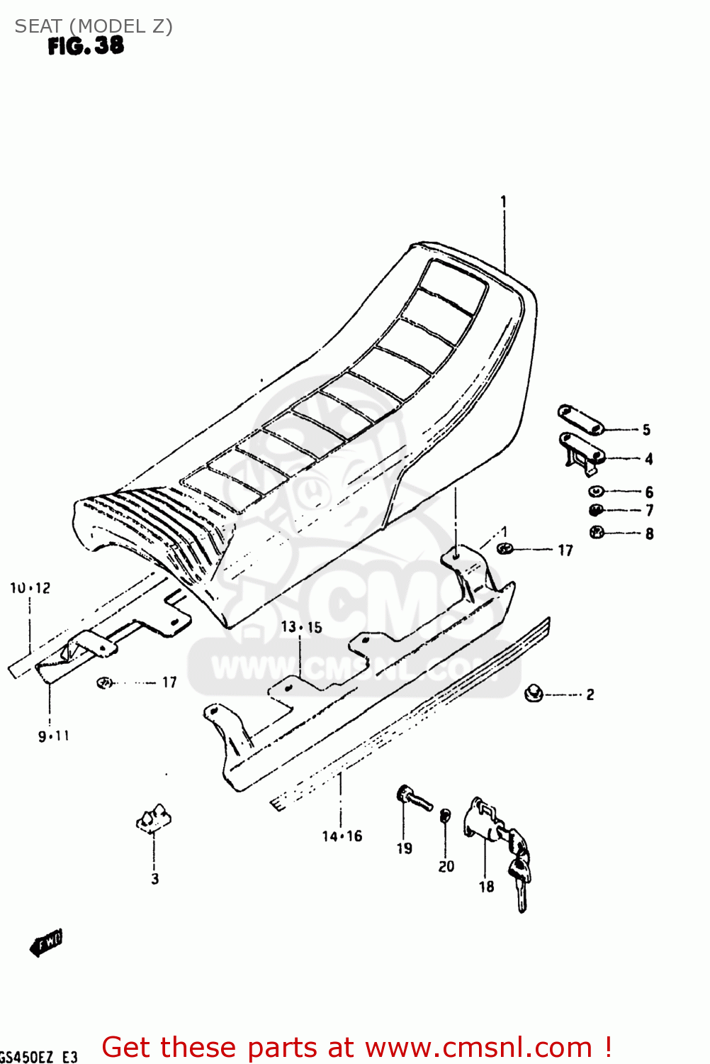 SEAT (MODEL Z) GS450EX 1981 (X) USA (E03)