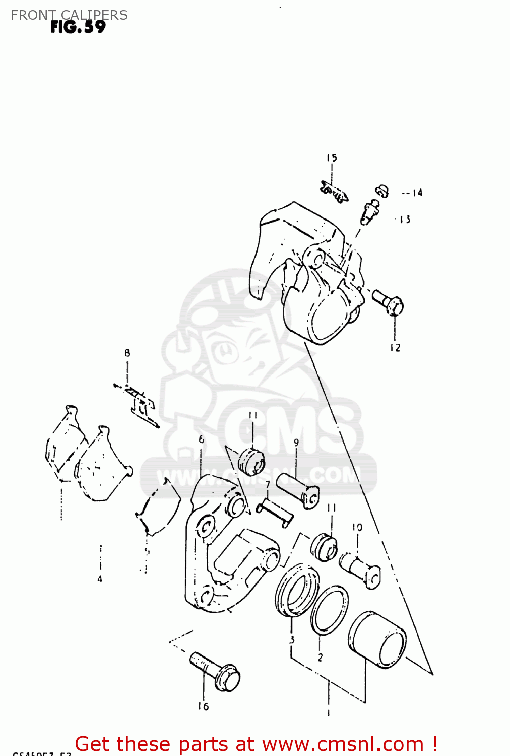 FRONT CALIPERS GS450EX 1982 (Z) USA (E03)