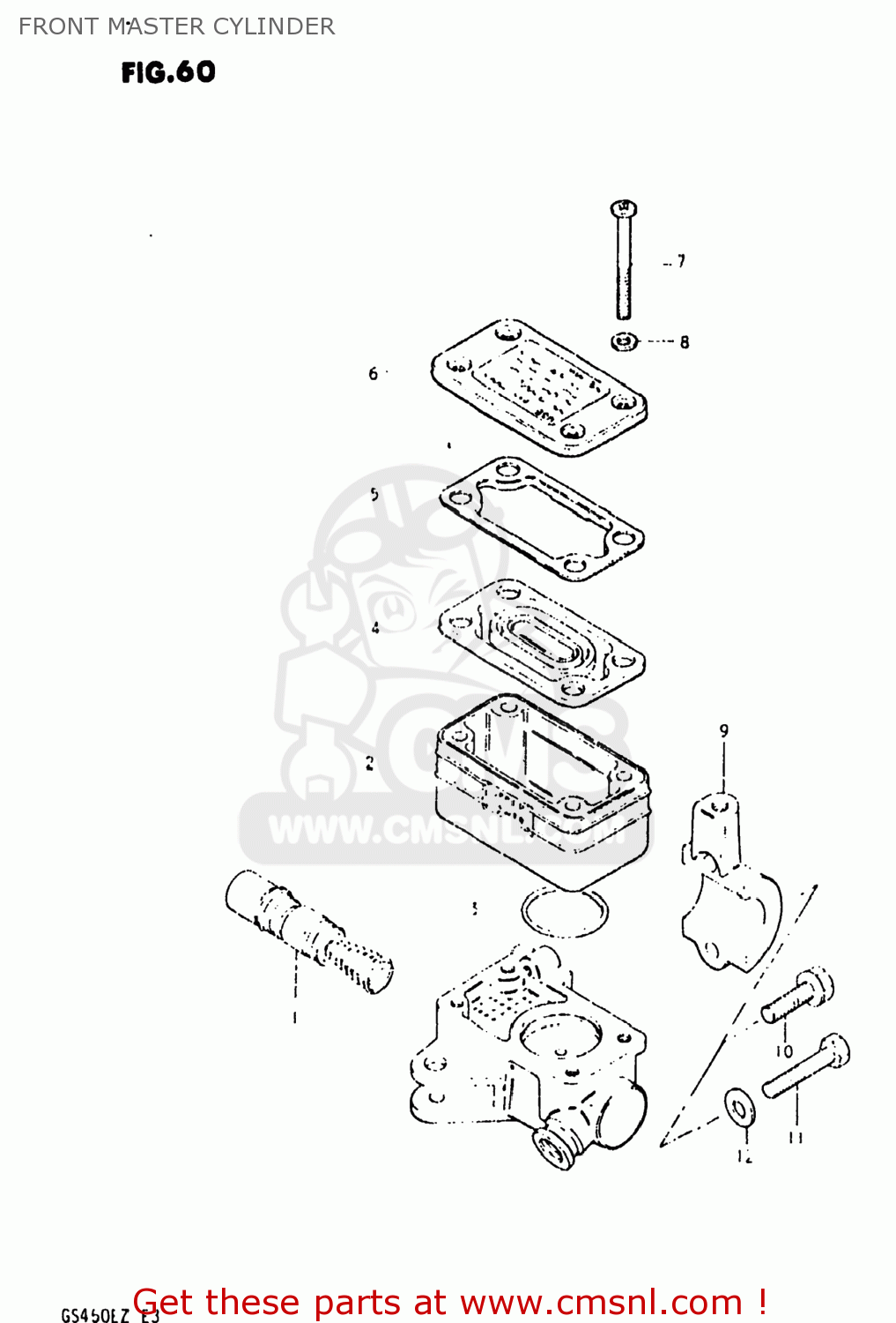 FRONT MASTER CYLINDER GS450EX 1982 (Z) USA (E03)