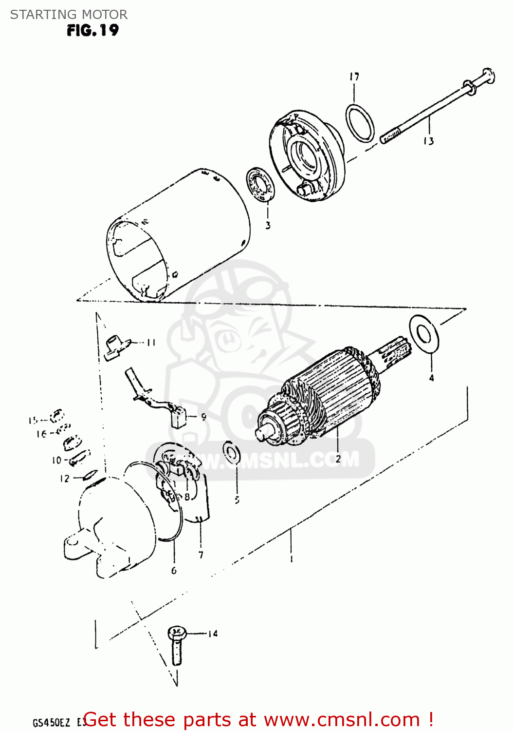 STARTING MOTOR GS450EX 1982 (Z) USA (E03)