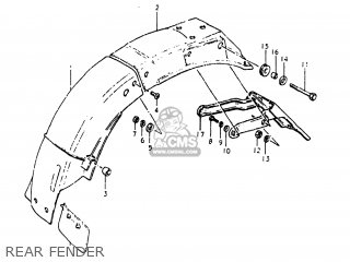 REAR FENDER - GS450EX 1982 (Z) USA (E03)