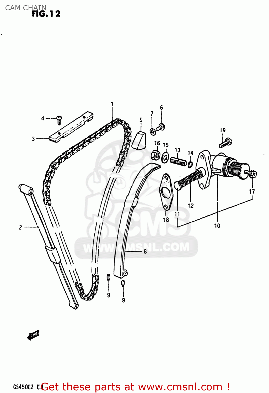 CAM CHAIN GS450EZ 1981 (X) USA (E03)