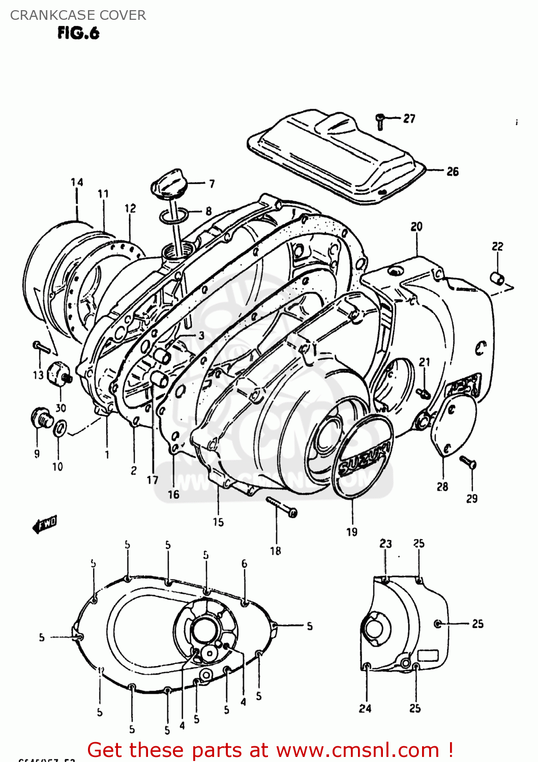 CRANKCASE COVER GS450EZ 1982 (Z) USA (E03)