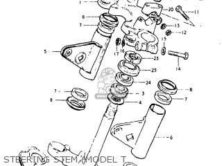 STEERING STEM (MODEL T - GS450EZ 1982 (Z) USA (E03)