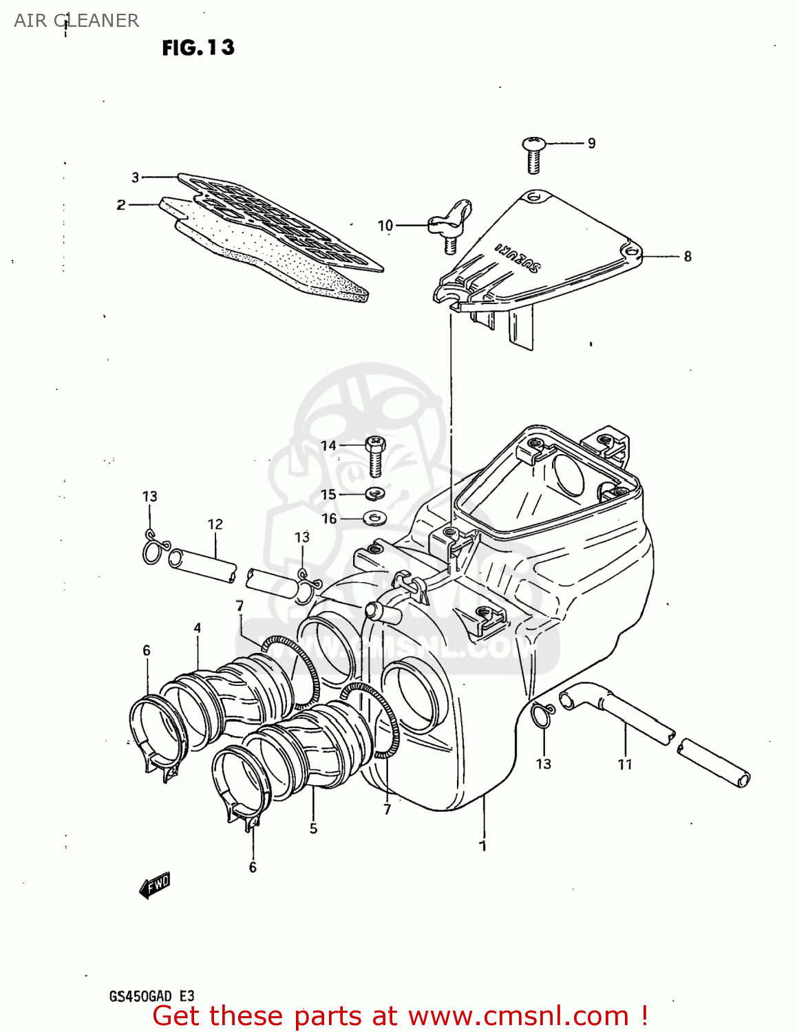 AIR CLEANER GS450GA 1982 (Z) USA (E03)