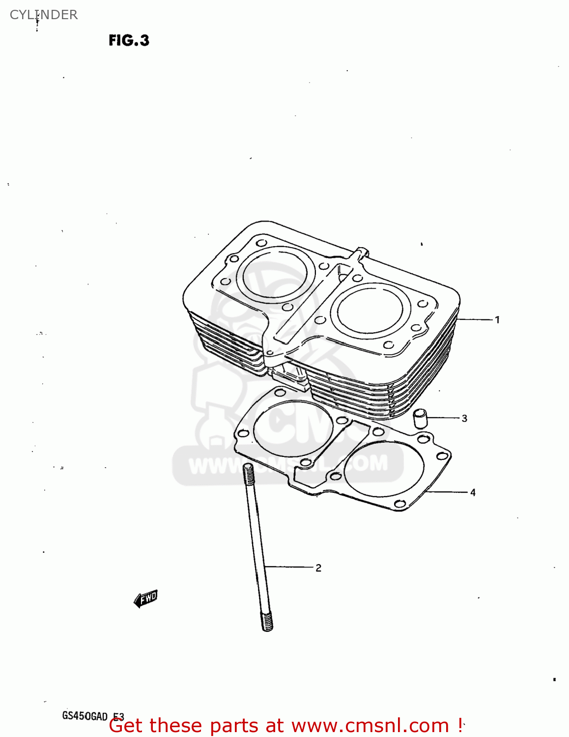 CYLINDER GS450GA 1982 (Z) USA (E03)