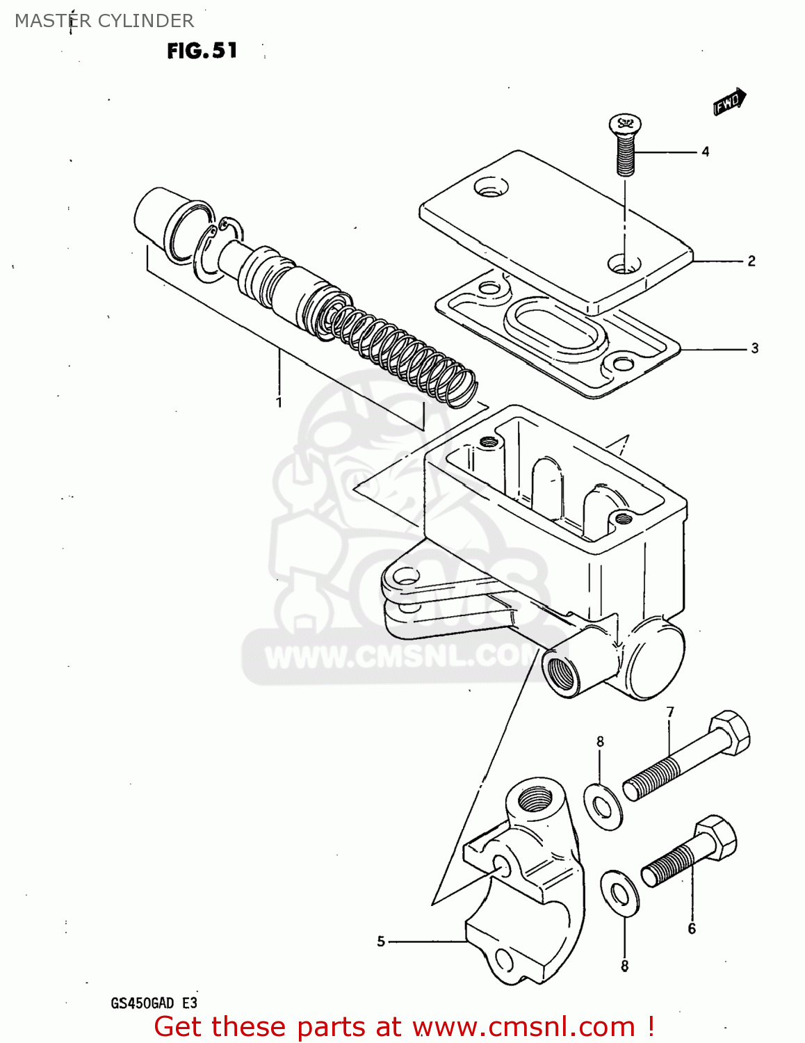 MASTER CYLINDER GS450GA 1982 (Z) USA (E03)