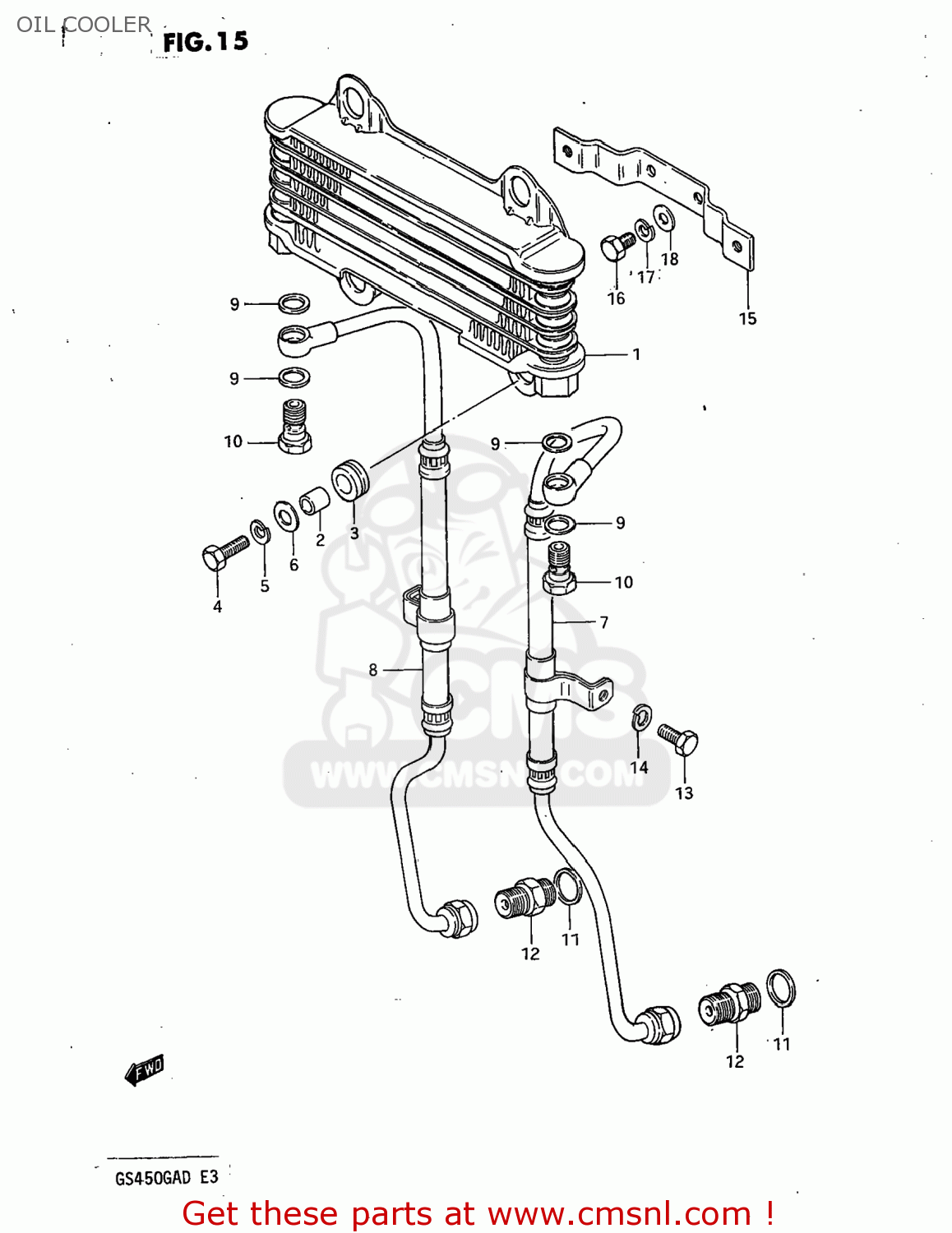 OIL COOLER GS450GA 1982 (Z) USA (E03)