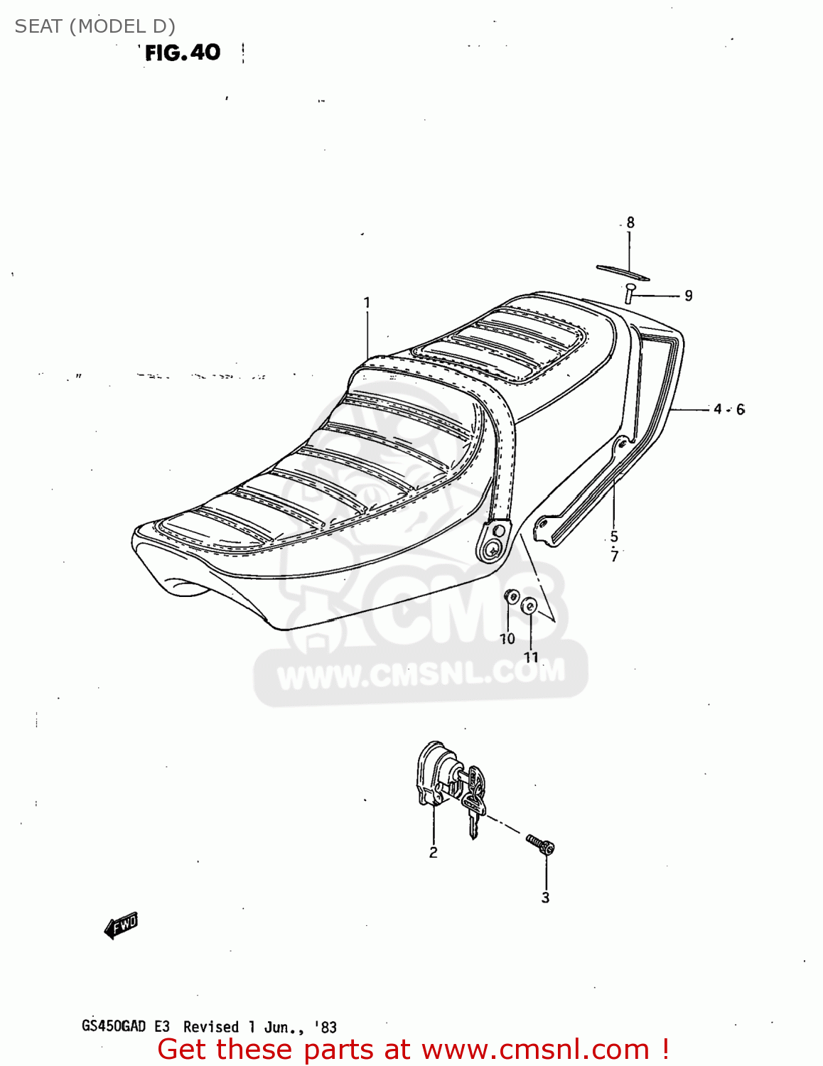 SEAT (MODEL D) GS450GA 1982 (Z) USA (E03)