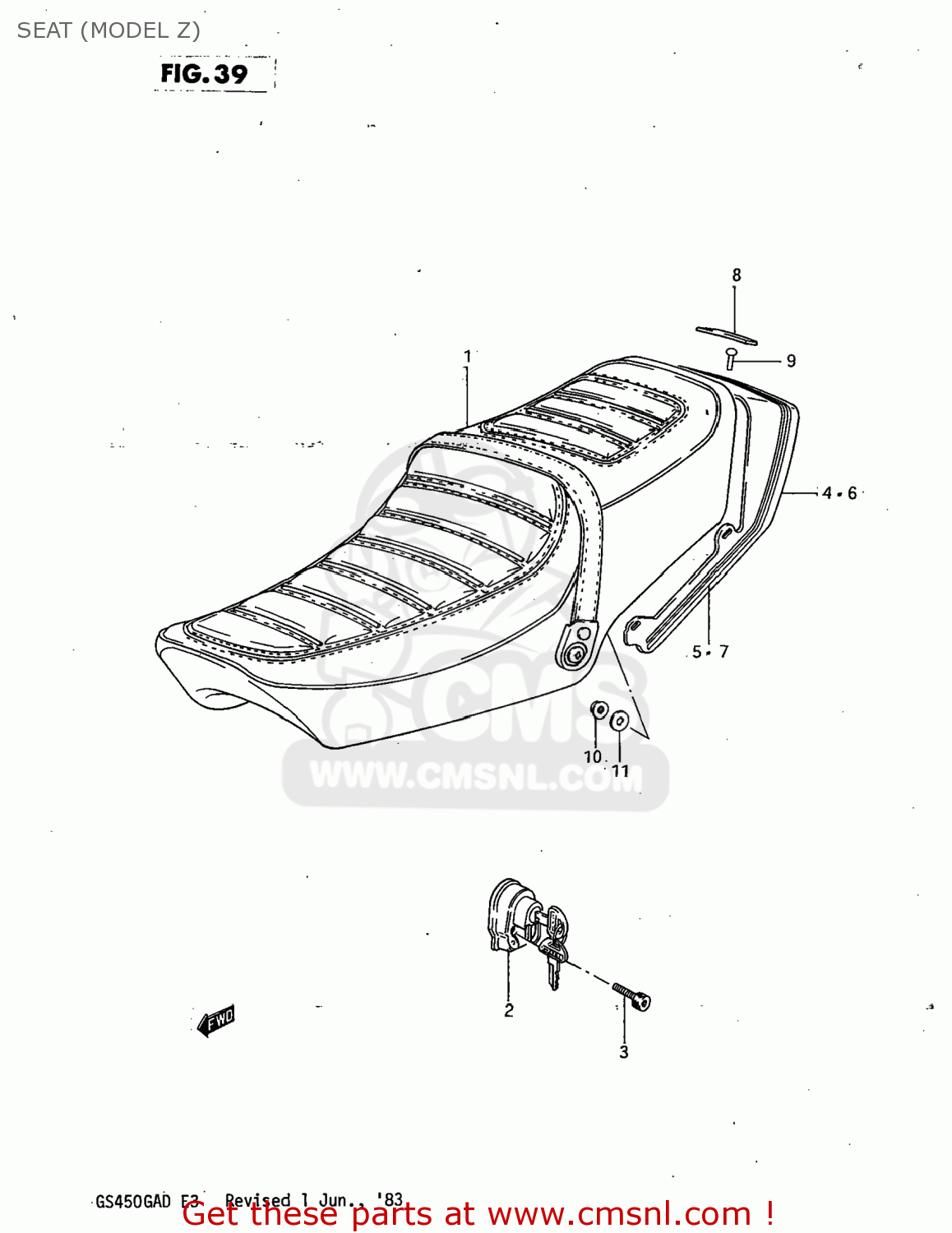 SEAT (MODEL Z) GS450GA 1982 (Z) USA (E03)