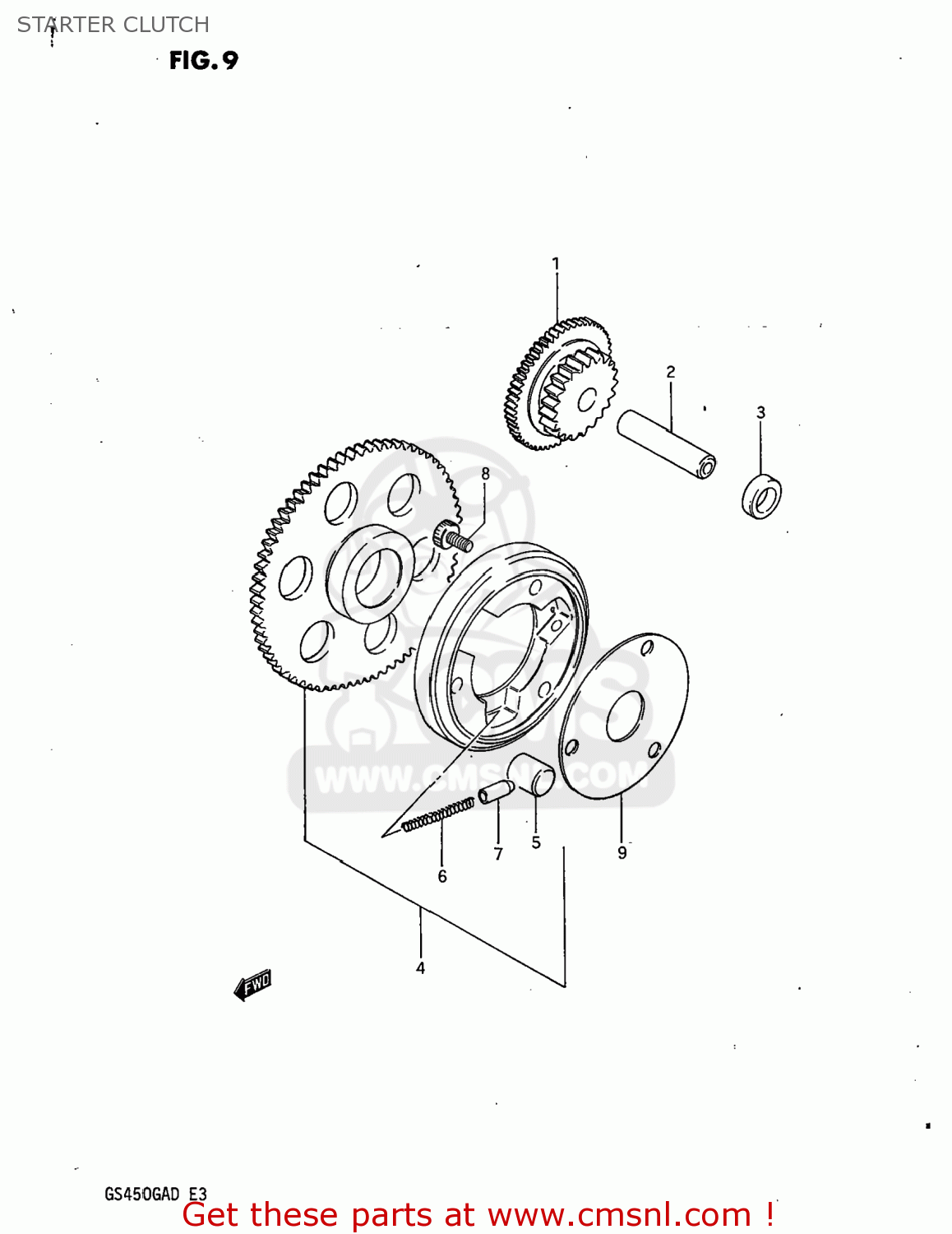 STARTER CLUTCH GS450GA 1982 (Z) USA (E03)