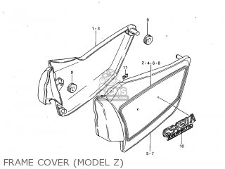 FRAME COVER (MODEL Z) - GS450GA 1982 (Z) USA (E03)