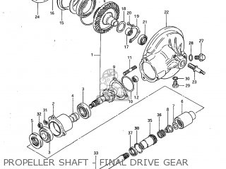 PROPELLER SHAFT - FINAL DRIVE GEAR - GS450GA 1982 (Z) USA (E03)