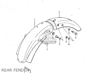 REAR FENDER - GS450GA 1982 (Z) USA (E03)