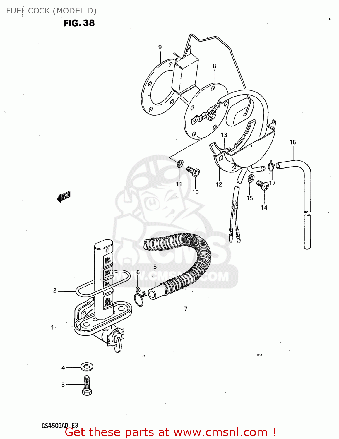 FUEL COCK (MODEL D) GS450GA 1983 (D) USA (E03)