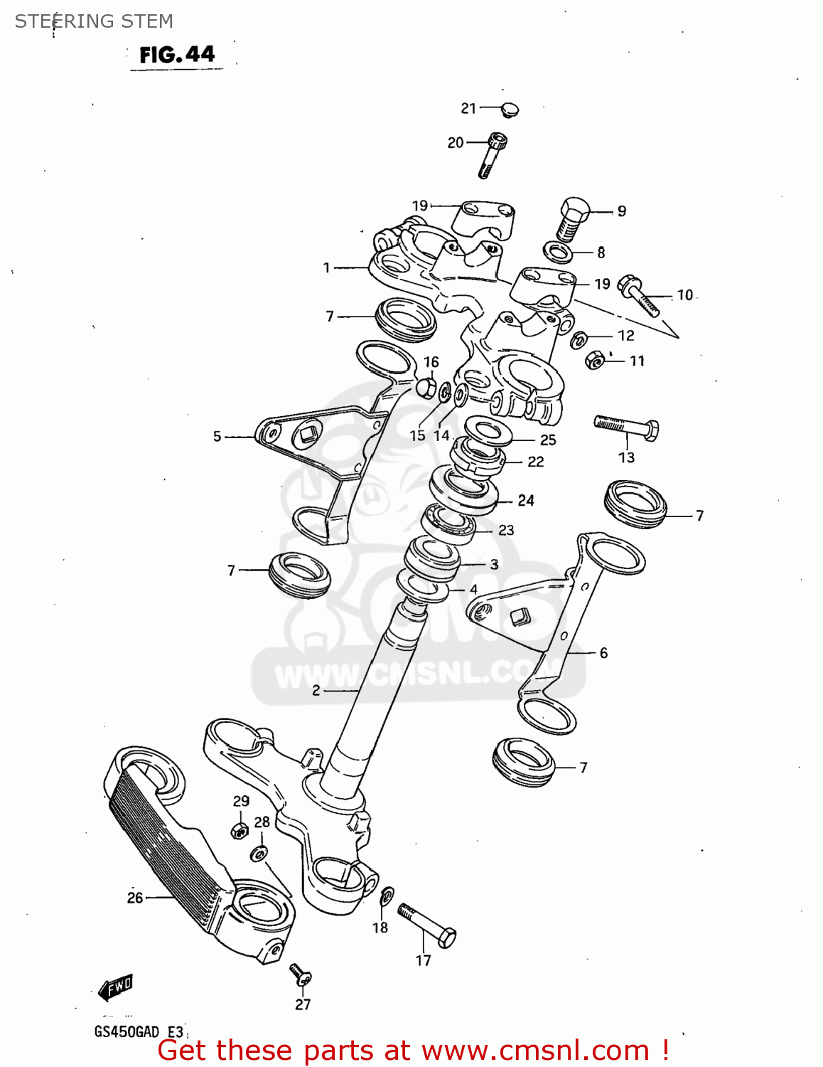 STEERING STEM GS450GA 1983 (D) USA (E03)