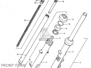 FRONT FORK - GS450GA 1983 (D) USA (E03)