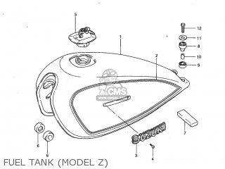 FUEL TANK (MODEL Z) - GS450GA 1983 (D) USA (E03)