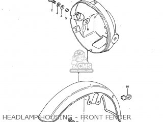 HEADLAMP HOUSING - FRONT FENDER - GS450GA 1983 (D) USA (E03)
