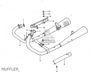 MUFFLER - GS450GA 1983 (D) USA (E03)