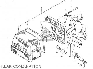 REAR COMBINATION - GS450GA 1983 (D) USA (E03)