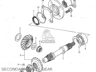 SECONDARY DRIVE GEAR - GS450GA 1983 (D) USA (E03)