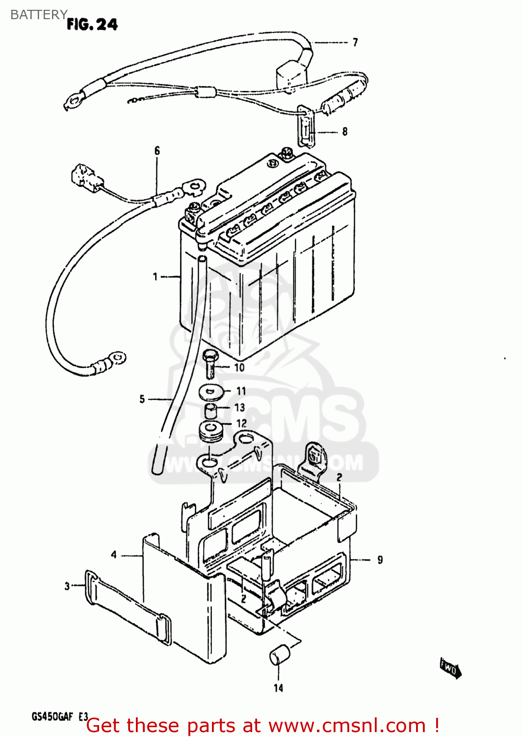 BATTERY GS450GA 1985 (F) USA (E03)