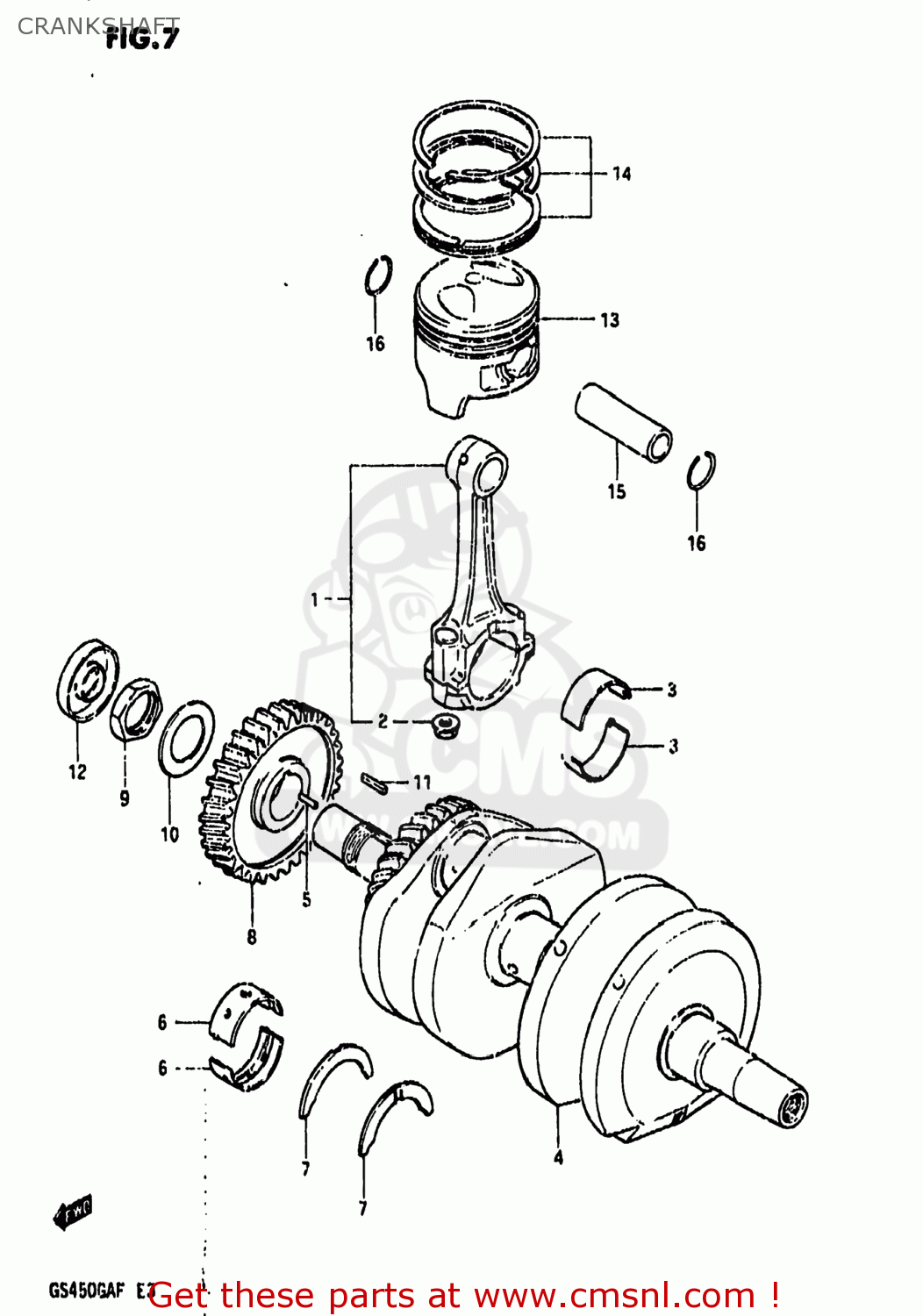 CRANKSHAFT GS450GA 1985 (F) USA (E03)