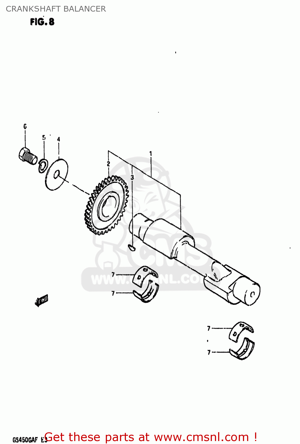 CRANKSHAFT BALANCER GS450GA 1985 (F) USA (E03)