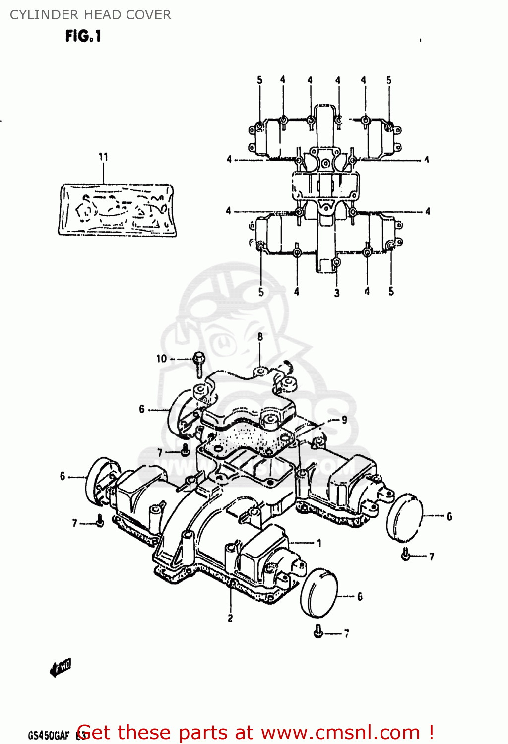 CYLINDER HEAD COVER GS450GA 1985 (F) USA (E03)