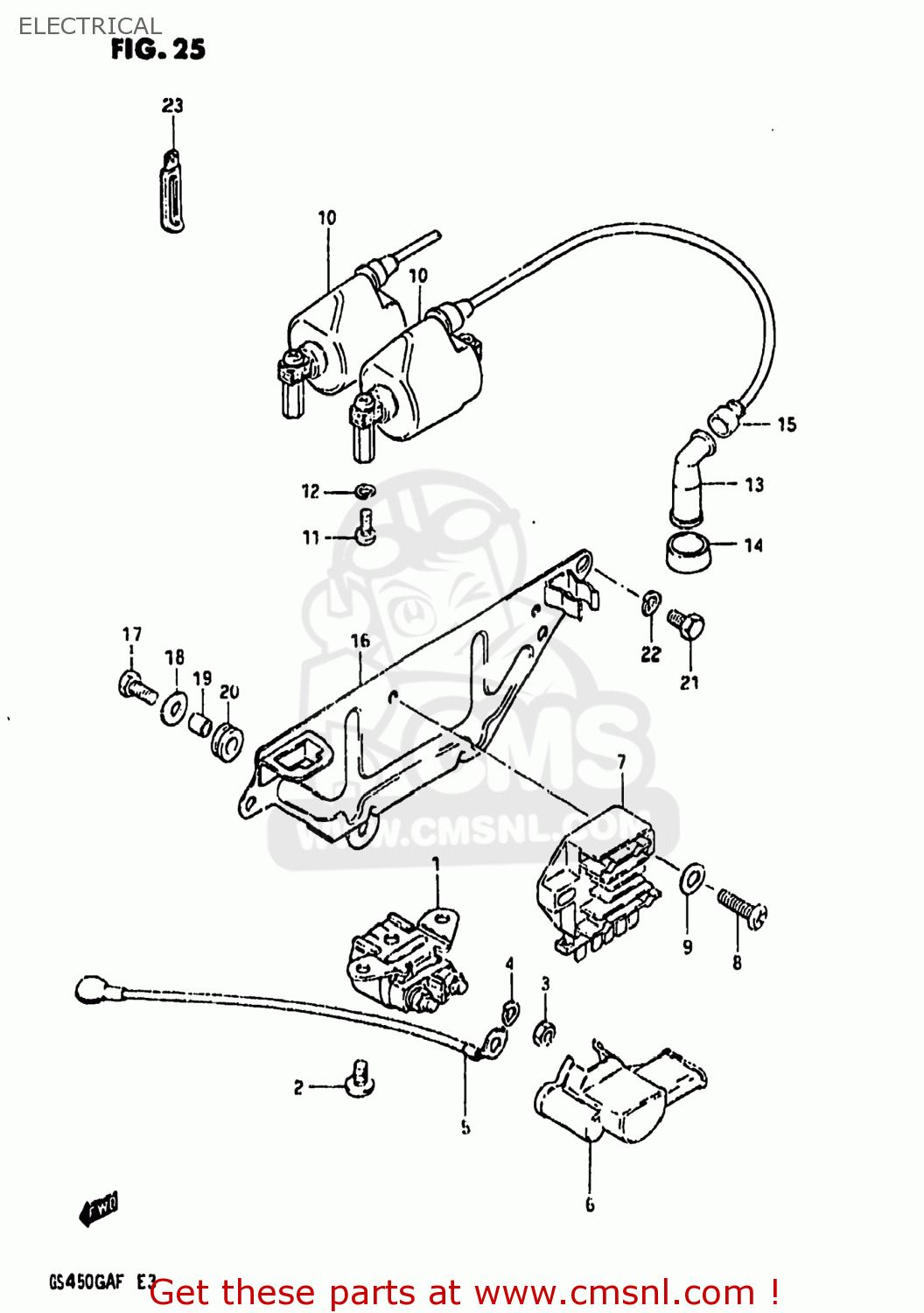 ELECTRICAL GS450GA 1985 (F) USA (E03)