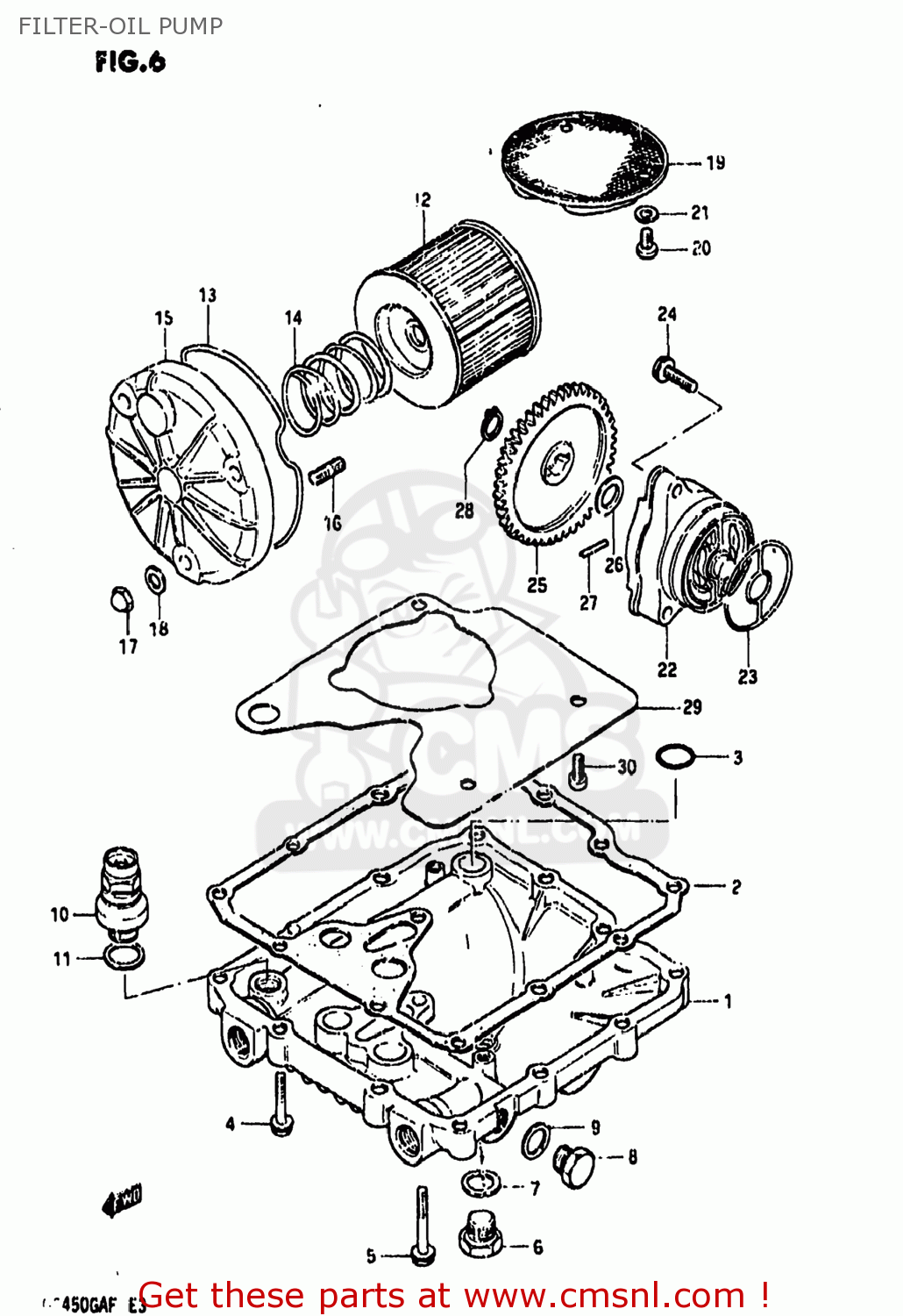 FILTER-OIL PUMP GS450GA 1985 (F) USA (E03)