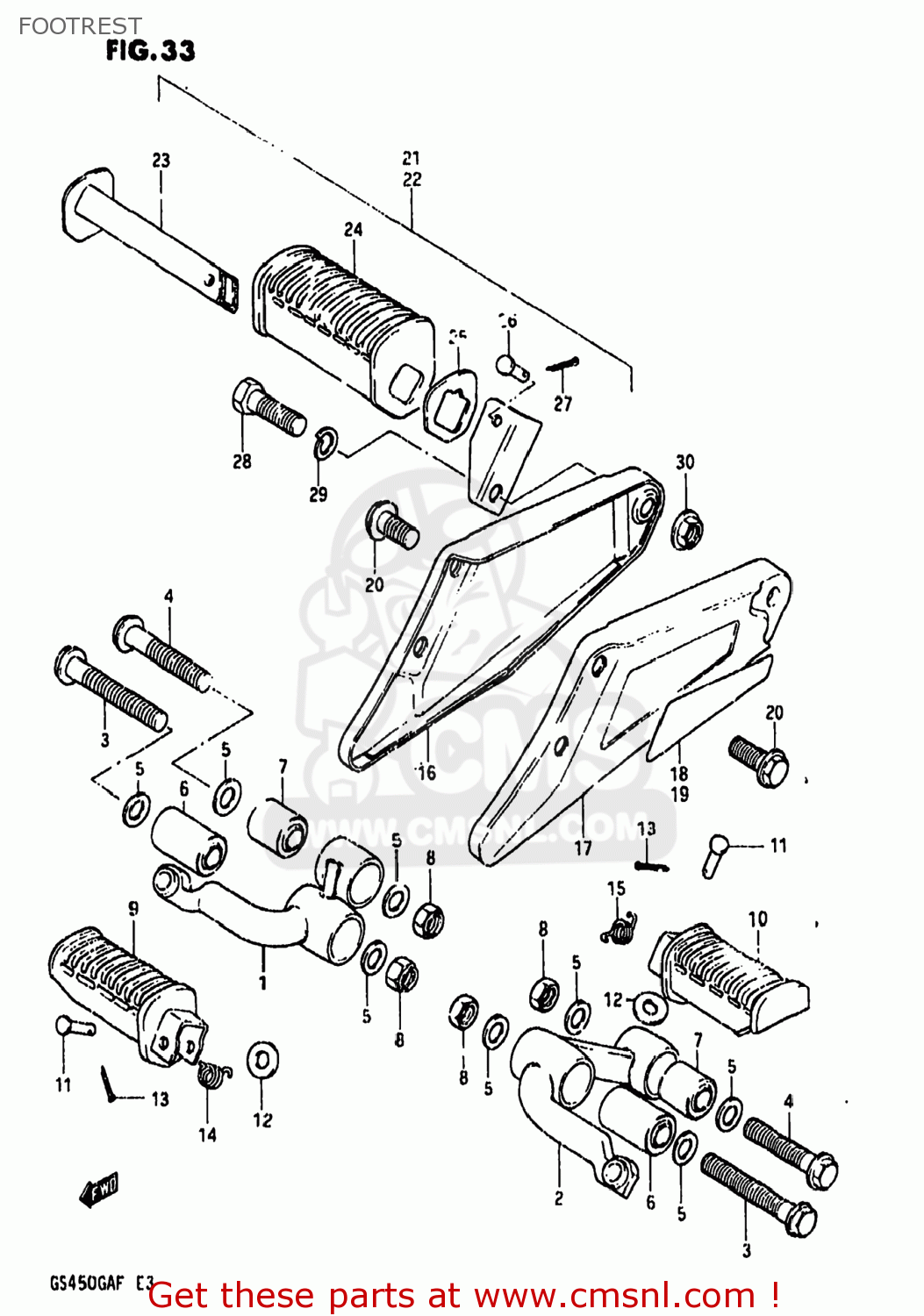 FOOTREST GS450GA 1985 (F) USA (E03)