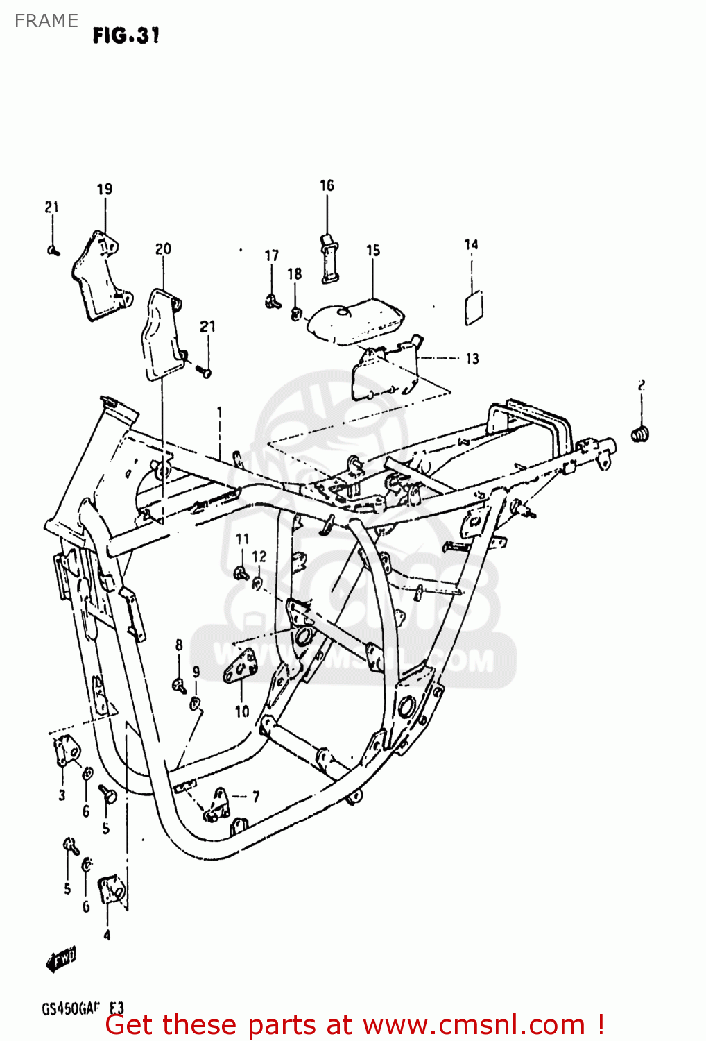 FRAME GS450GA 1985 (F) USA (E03)
